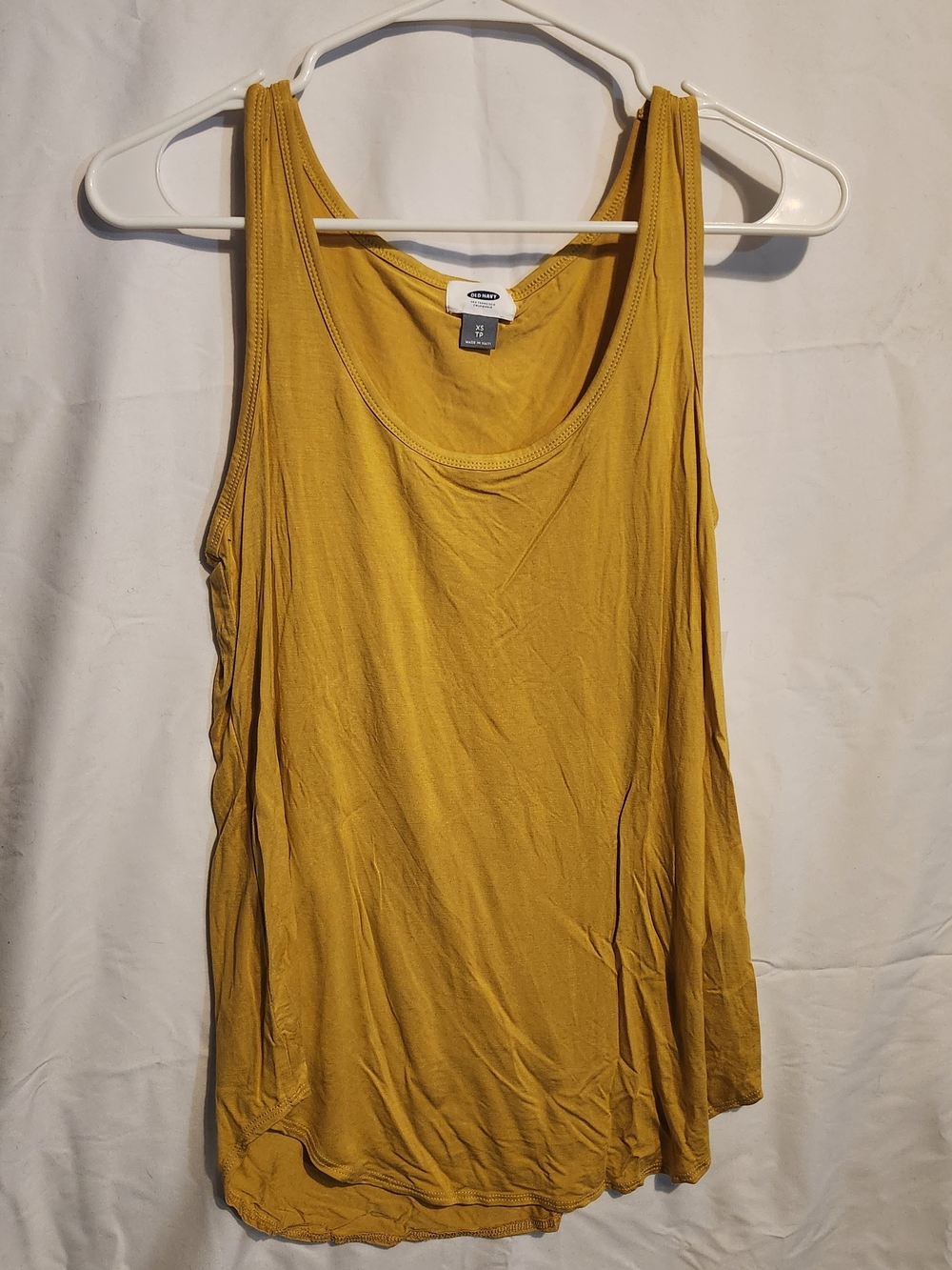 Old Navy Mustard Yellow Scoop Tank Top